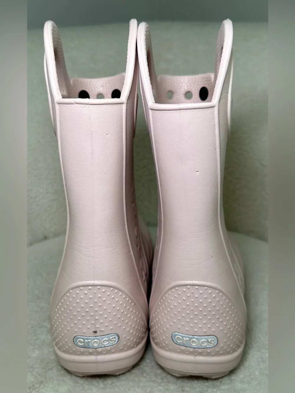 Crocs Handle It Rain Boots Pink Crush J3 Kids Waterproof Rain Boots Cute Jibbitz